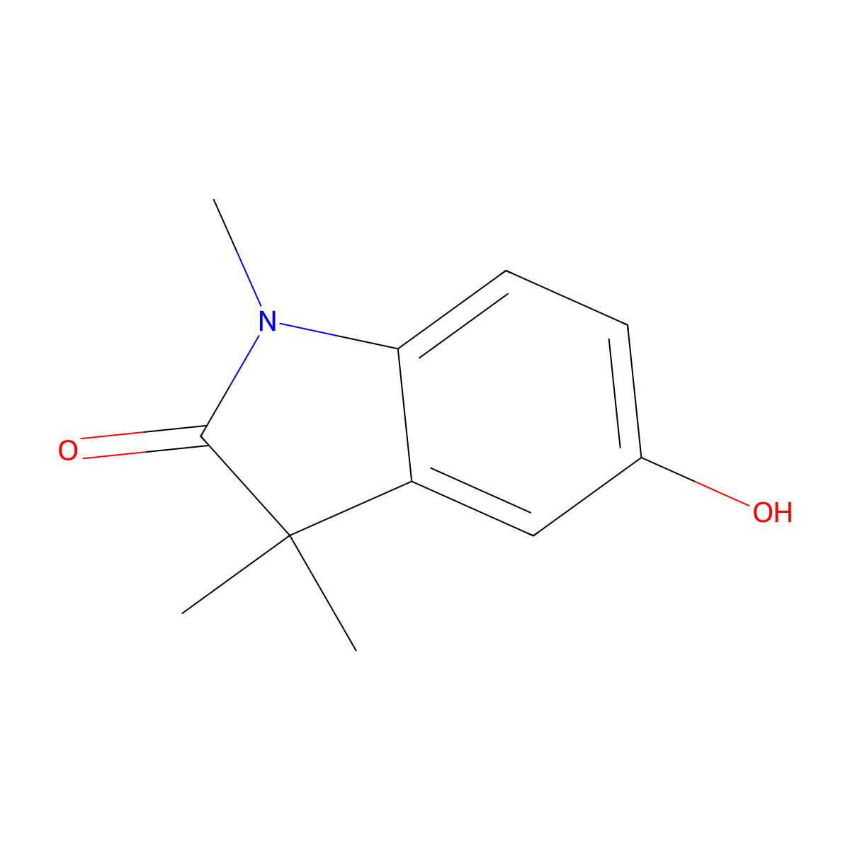 5-Hydroxy-1,3,3-trimethylindolin-2-one molecular structure, CAS 120713-58-8
