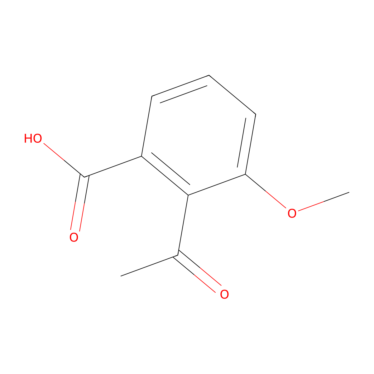 2-Acetyl-3-methoxybenzoic acid molecular structure, CAS 120714-42-3