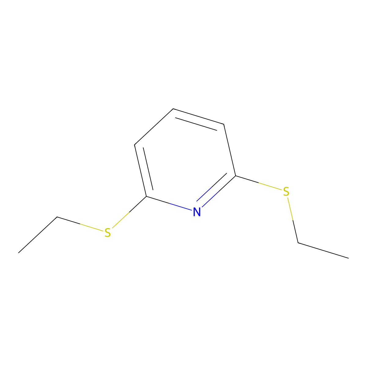 2,6-Bis(ethylsulfanyl)pyridine molecular structure, CAS 120716-68-9
