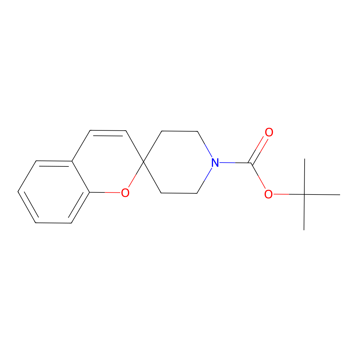 tert-Butyl spiro[chromene-2,4'-piperidine]-1'-carboxylate molecular structure, CAS 1207163-67-4