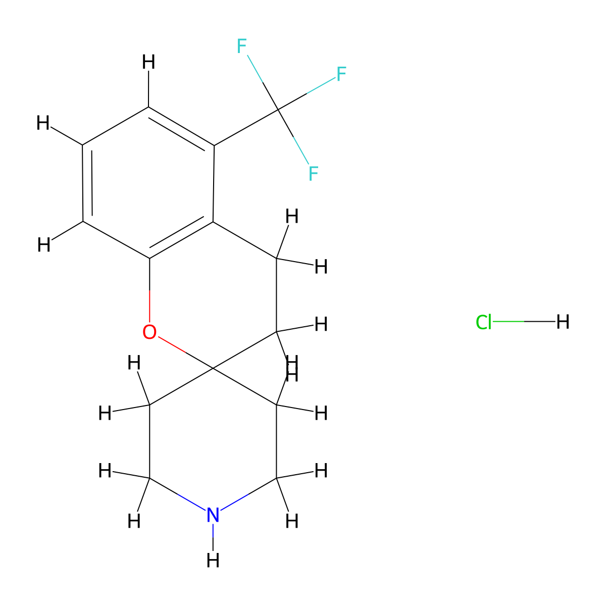 5-(Trifluoromethyl)spiro[chroman-2,4'-piperidine] hydrochloride molecular structure, CAS 1207163-68-5