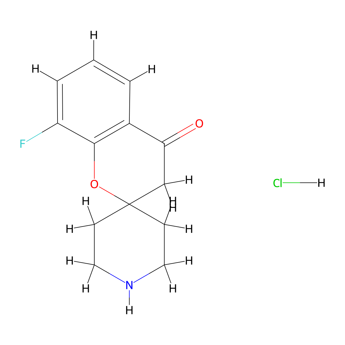 8-Fluorospiro[chroman-2,4'-piperidin]-4-one hydrochloride molecular structure, CAS 1207163-73-2