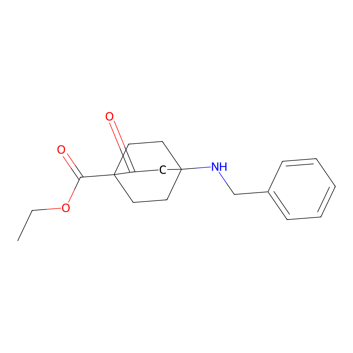 Ethyl 4-(benzylamino)-2-oxobicyclo[2.2.2]octane-1-carboxylate molecular structure, CAS 1207166-75-3