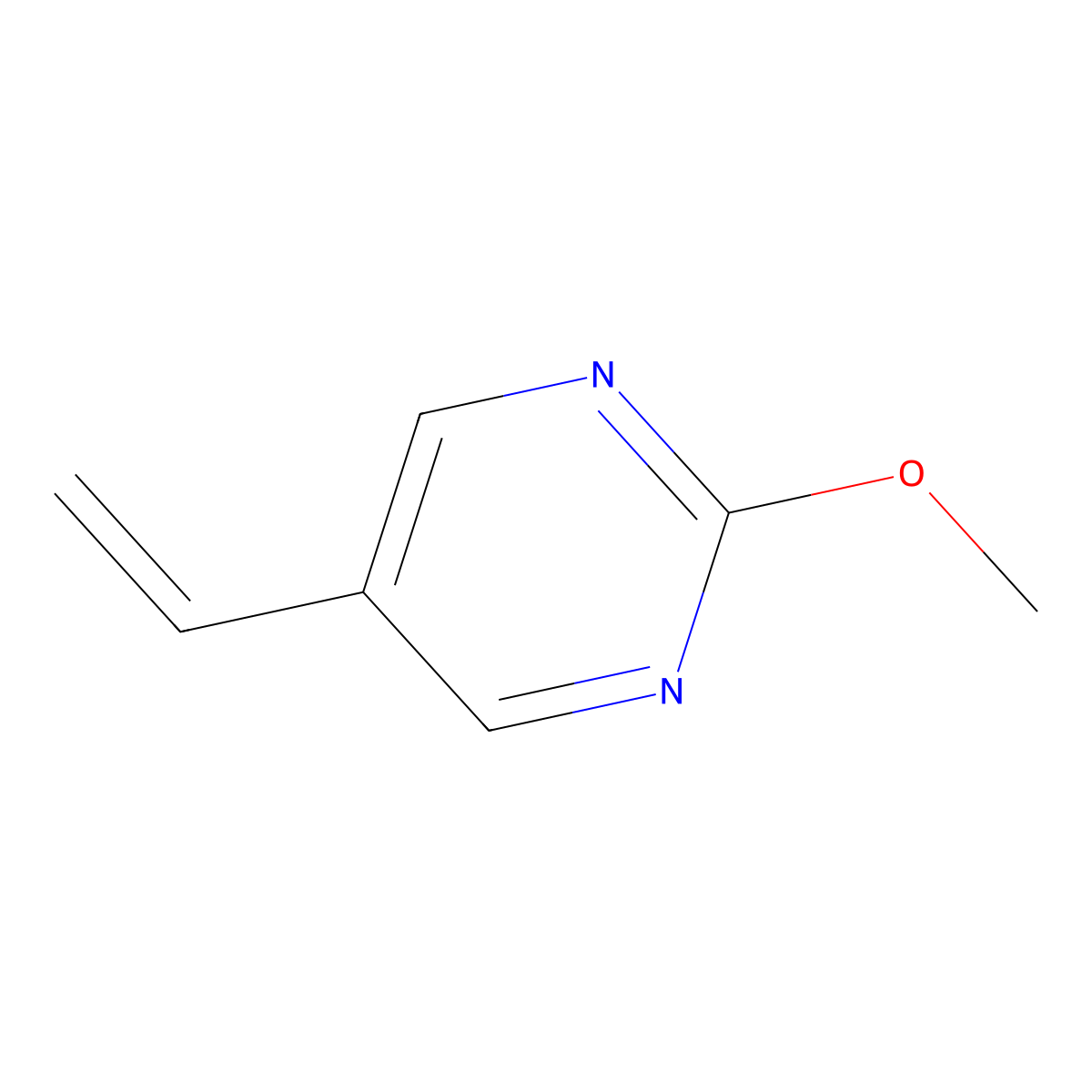 5-Ethenyl-2-methoxypyrimidine molecular structure, CAS 120717-41-1