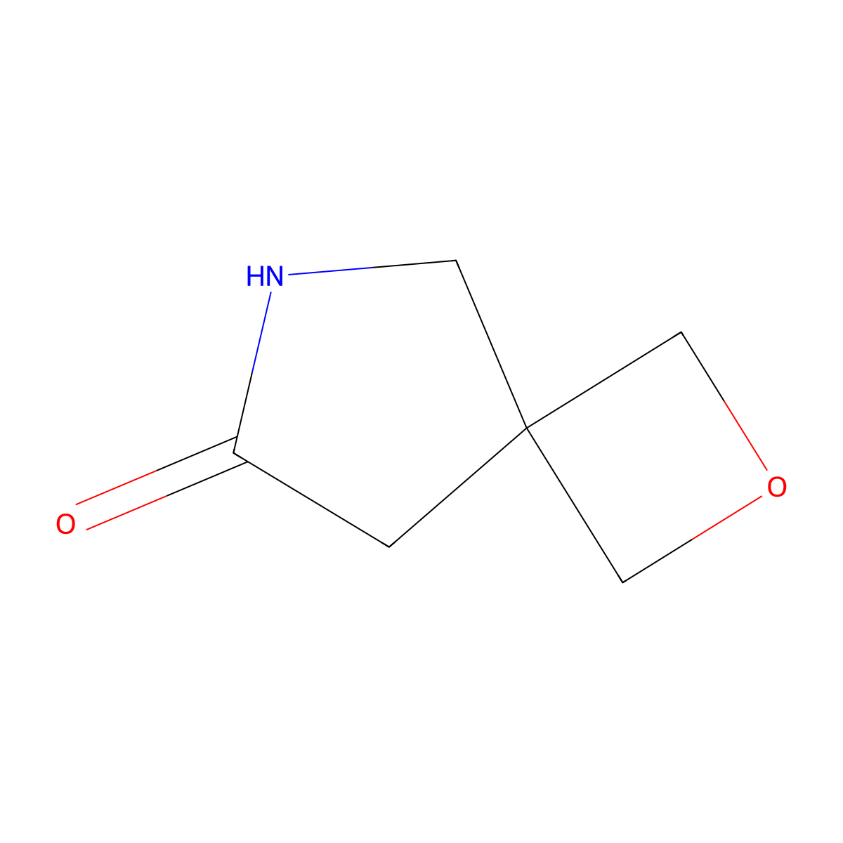 2-Oxa-6-azaspiro(3.4)octan-7-one molecular structure, CAS 1207174-87-5