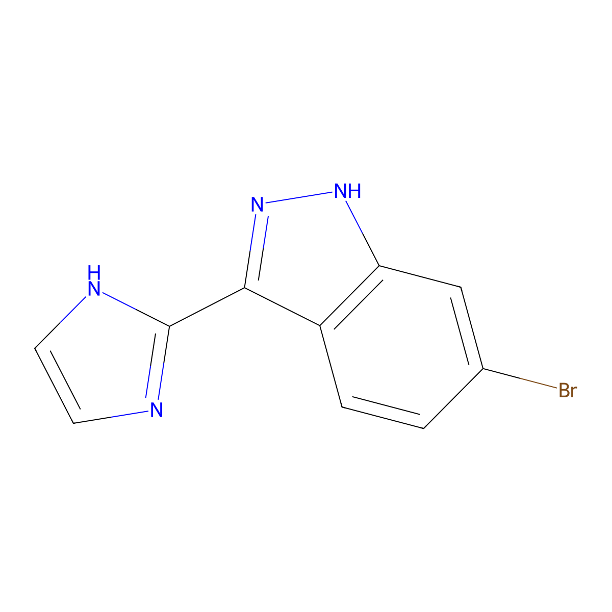 6-bromo-3-(1H-imidazol-2-yl)-1H-indazole molecular structure, CAS 1207174-95-5