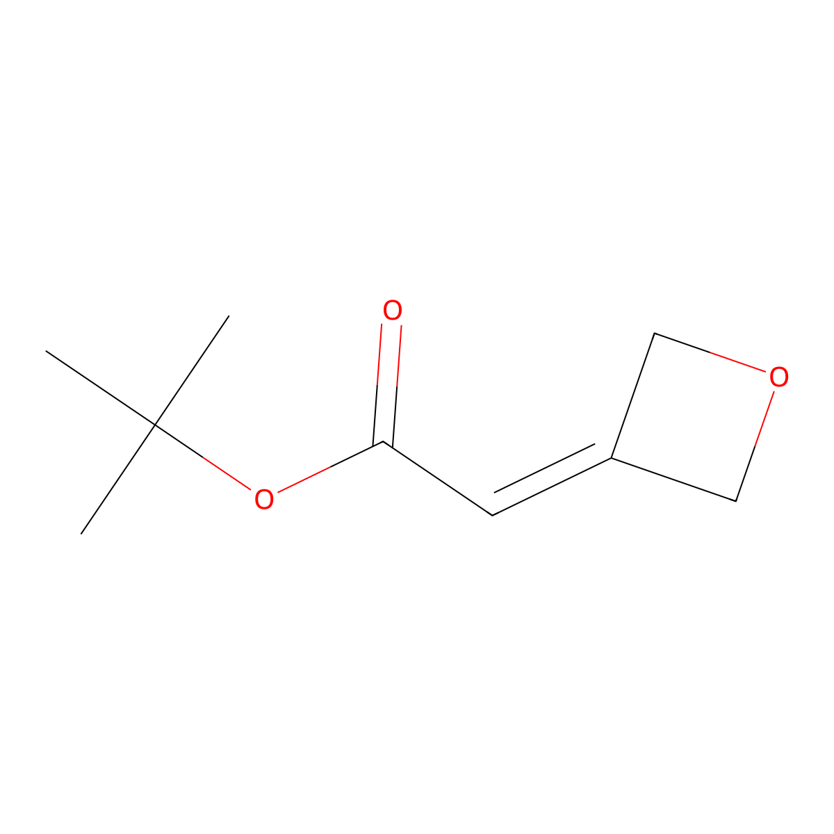 Tert-butyl 2-(oxetan-3-ylidene)acetate molecular structure, CAS 1207175-03-8
