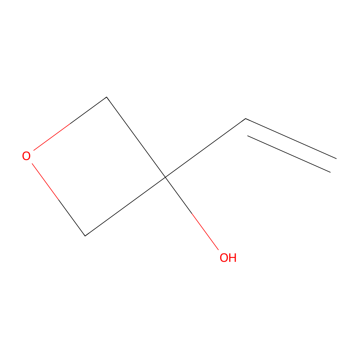 3-Ethenyloxetan-3-ol molecular structure, CAS 1207175-07-2