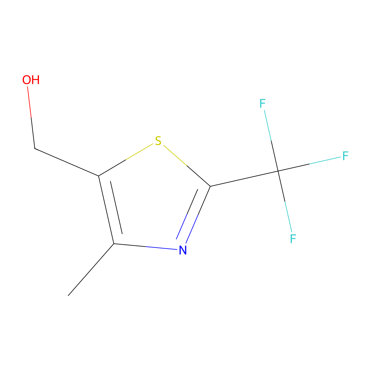 (4-Methyl-2-(trifluoromethyl)thiazol-5-yl)methanol molecular structure, CAS 1207175-17-4