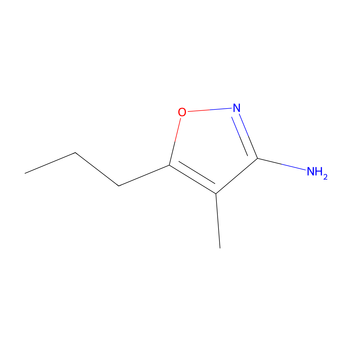 4-Methyl-5-propyl-1,2-oxazol-3-amine molecular structure, CAS 1207175-25-4