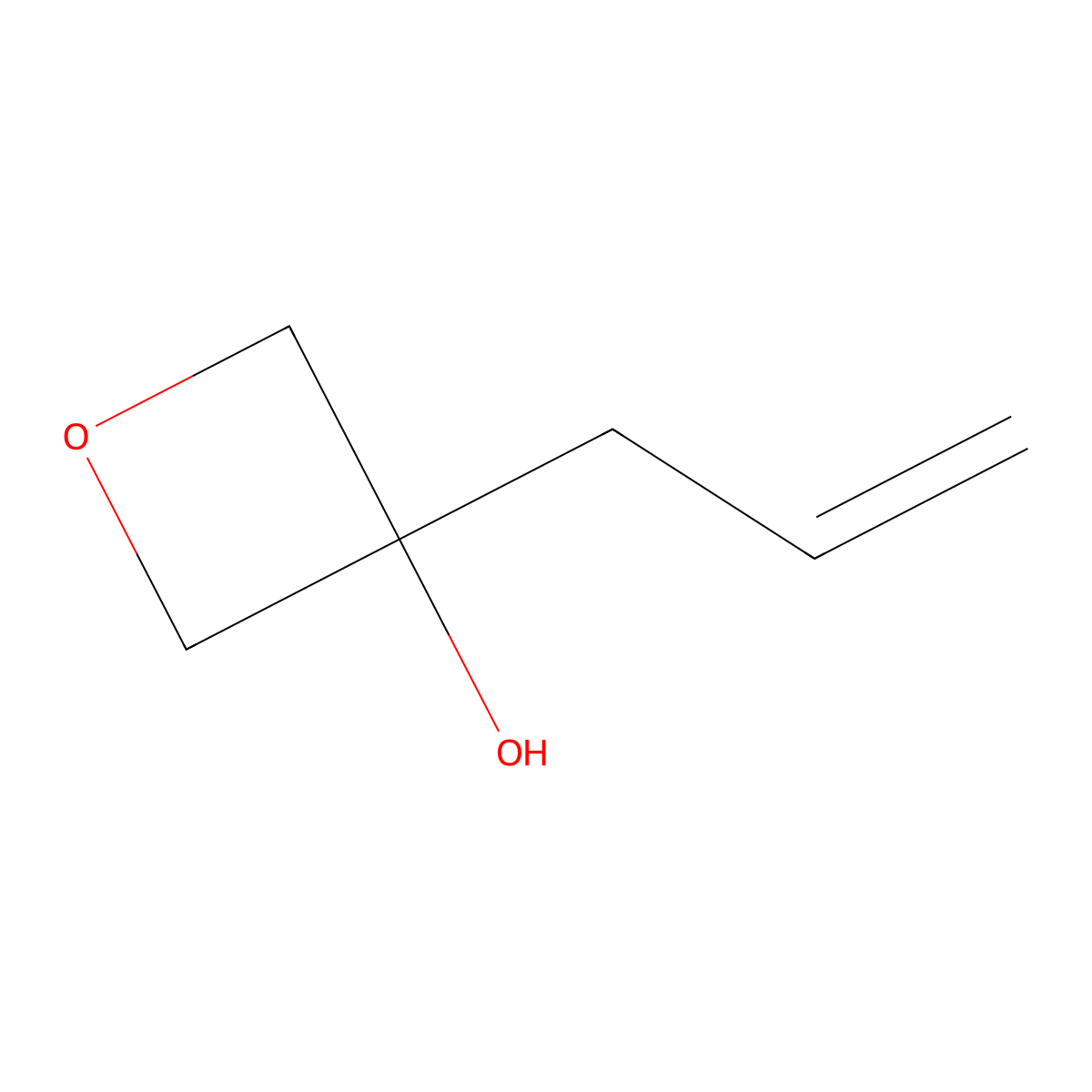 3-(Prop-2-en-1-yl)oxetan-3-ol molecular structure, CAS 1207175-29-8