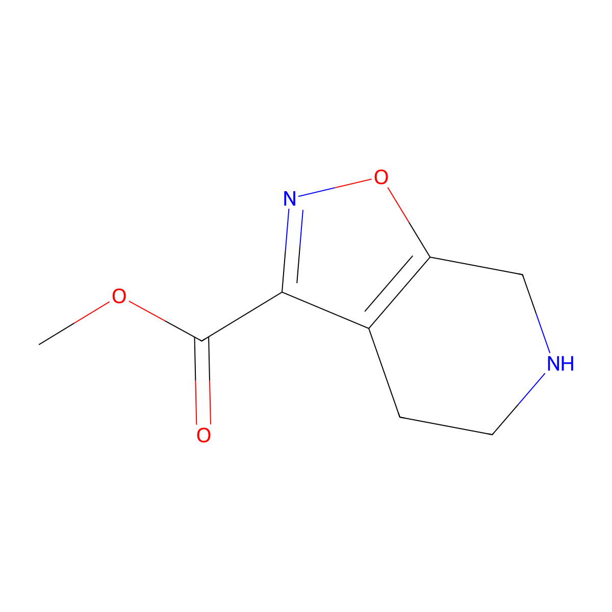 Methyl 4,5,6,7-tetrahydroisoxazolo[5,4-c]pyridine-3-carboxylate molecular structure, CAS 1207175-95-8
