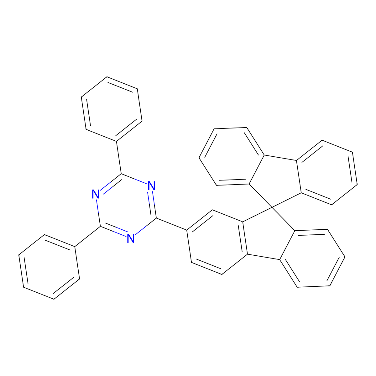 2-(9,9'-Spirobi[fluoren]-2-yl)-4,6-diphenyl-1,3,5-triazine molecular structure, CAS 1207176-84-8