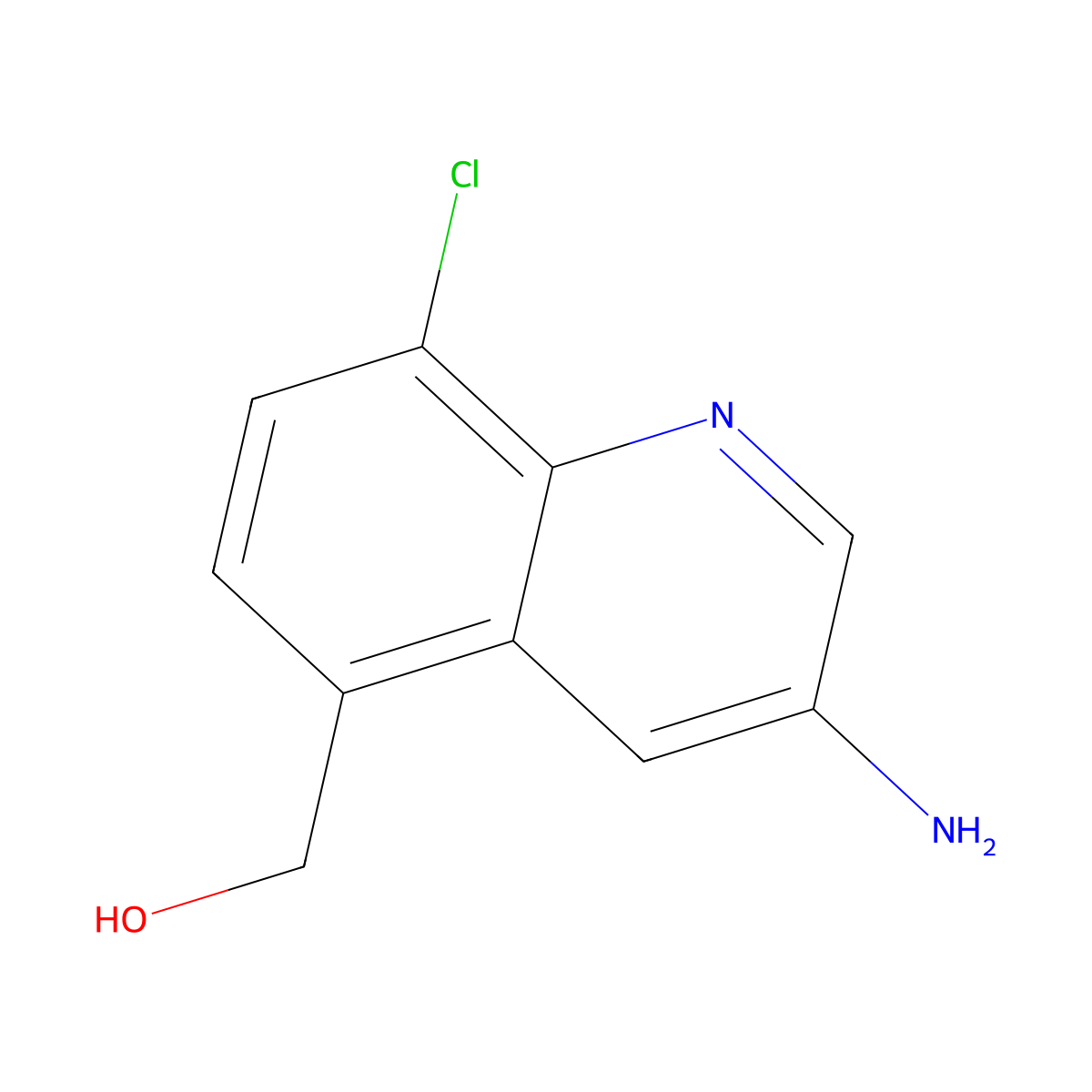 (3-Amino-8-chloroquinolin-5-yl)methanol molecular structure, CAS 1207187-34-5