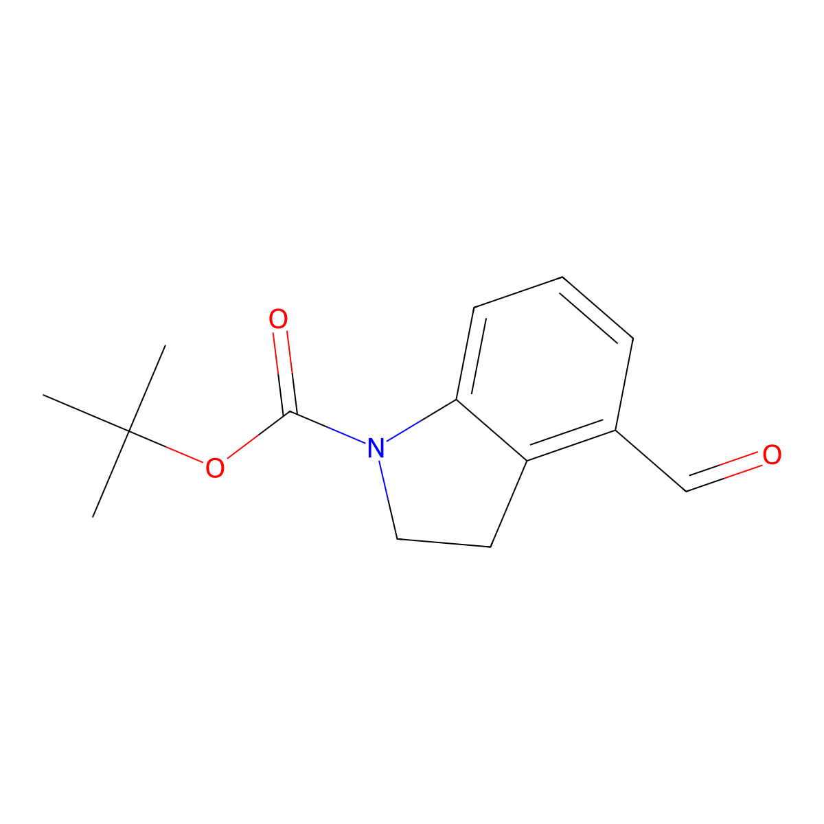 1-Boc-4-formylindoline molecular structure, CAS 1207194-48-6