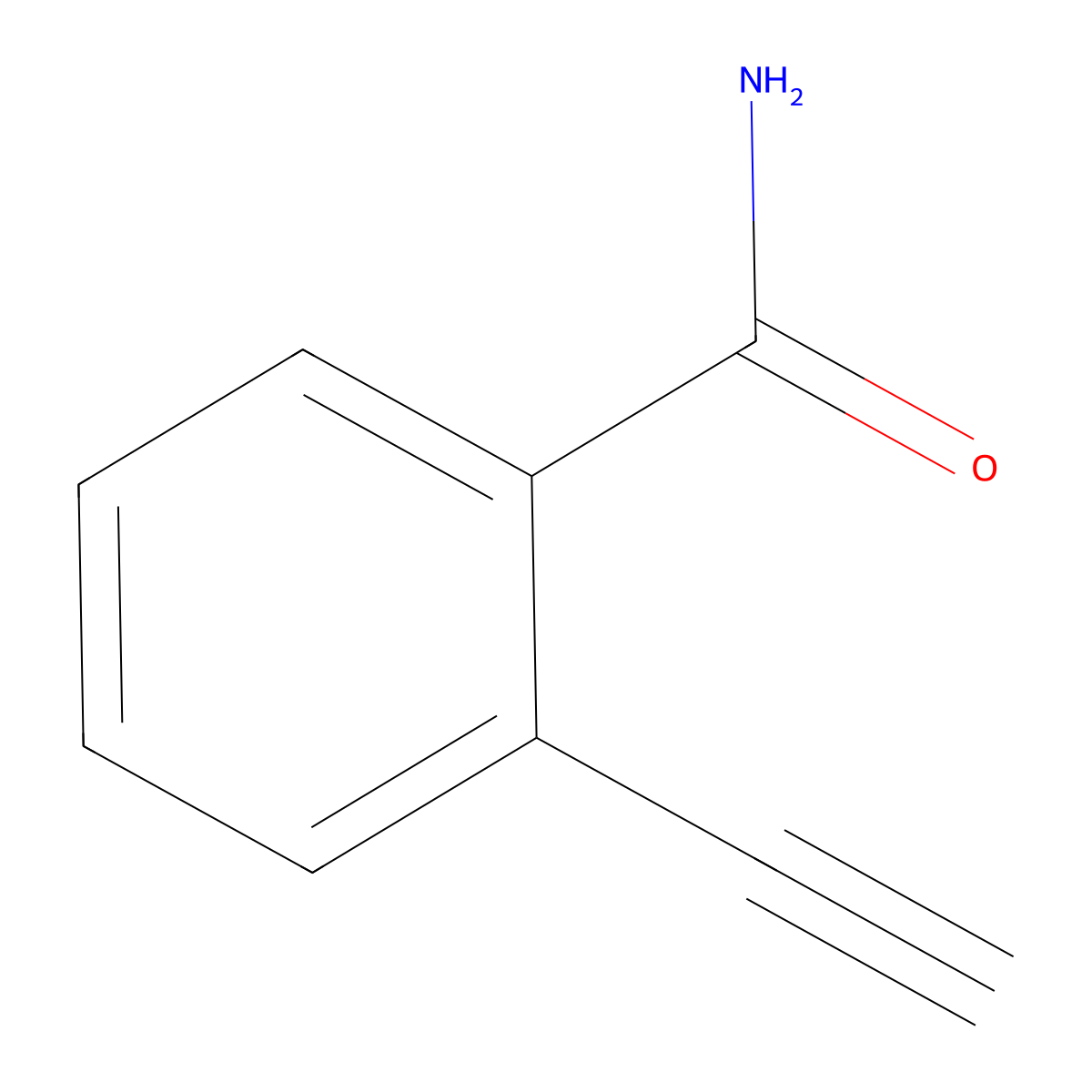 2-Ethynylbenzamide molecular structure, CAS 1207252-50-3