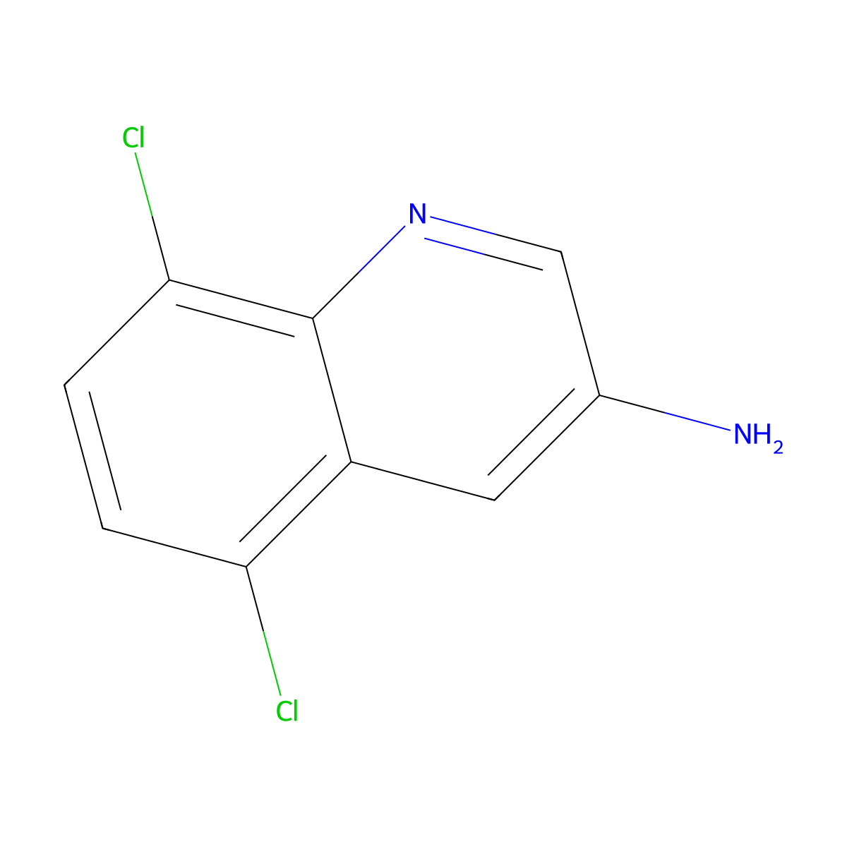 5,8-Dichloroquinolin-3-amine molecular structure, CAS 1207254-12-3