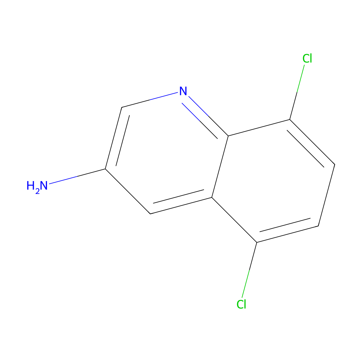 5,8-Dichloroquinolin-3-amine molecular structure, CAS 1207254-12-3