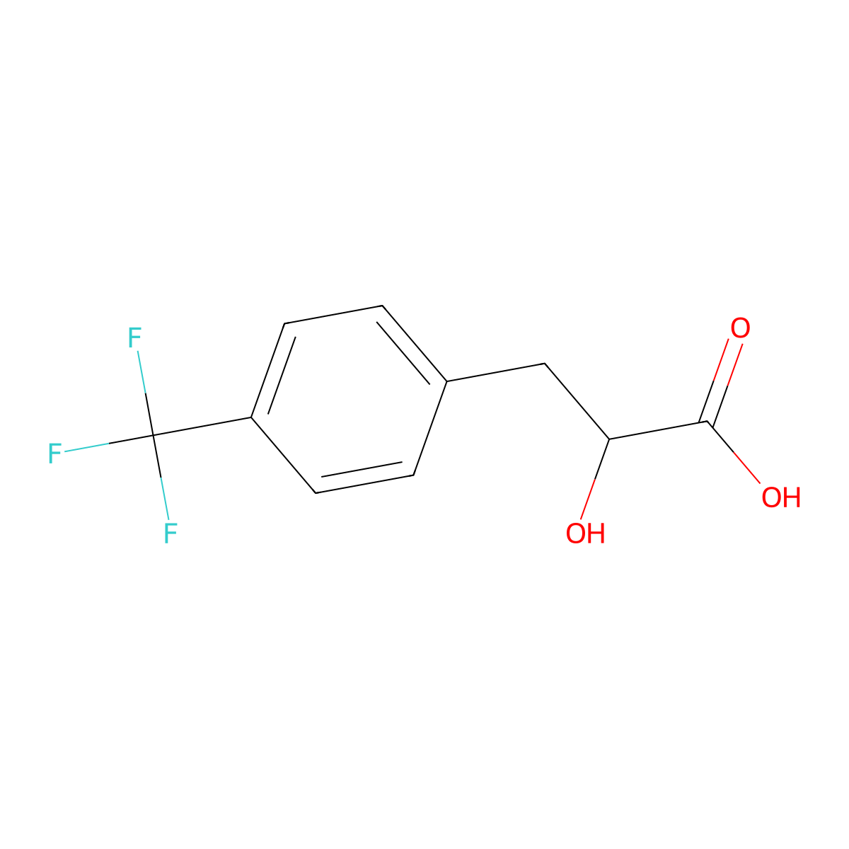 2-Hydroxy-3-[4-(trifluoromethyl)phenyl]propanoic acid molecular structure, CAS 1207255-93-3