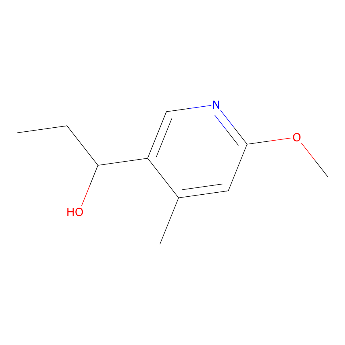 1-(6-Methoxy-4-methylpyridin-3-yl)propan-1-ol molecular structure, CAS 1207259-25-3