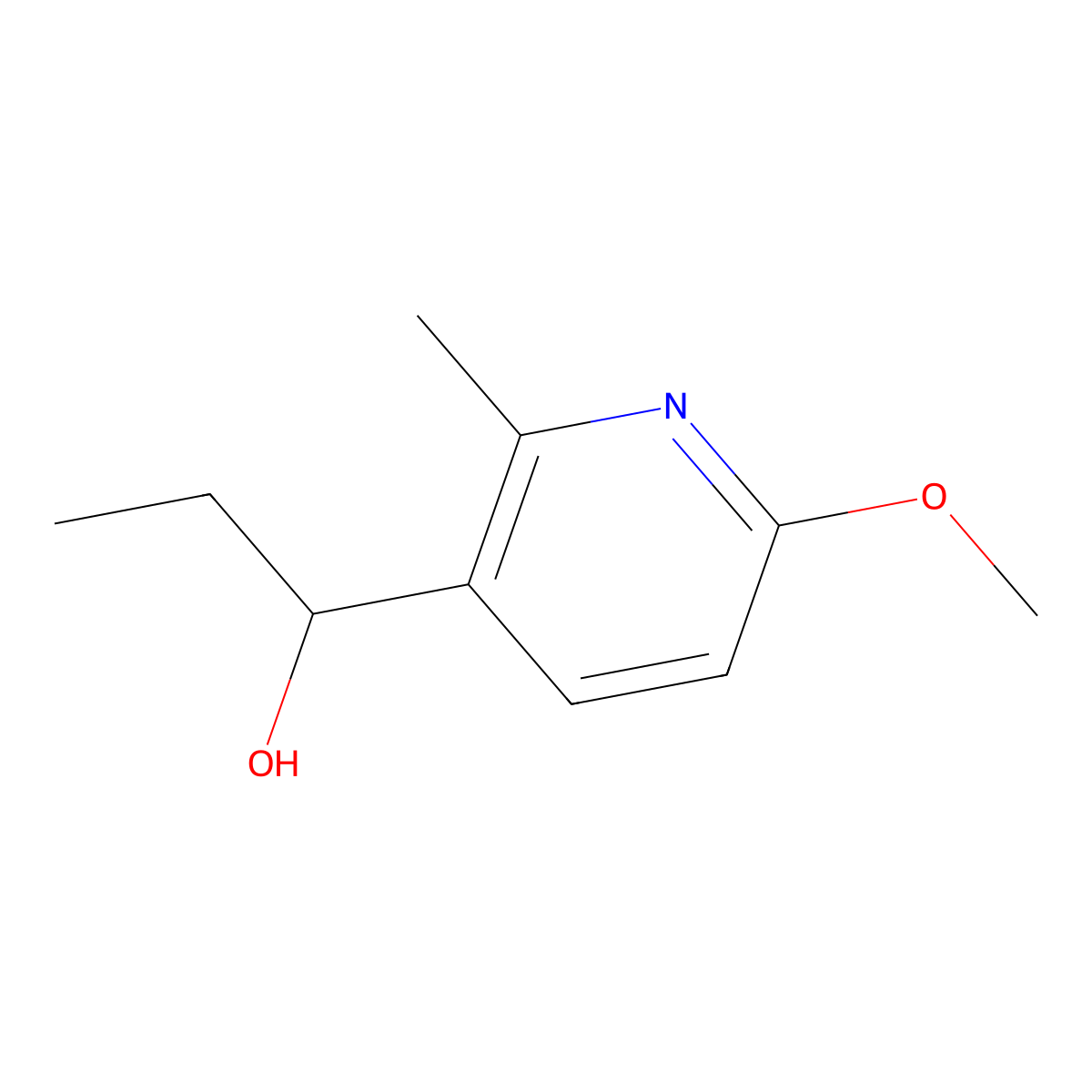 1-(6-Methoxy-2-methylpyridin-3-yl)propan-1-ol molecular structure, CAS 1207260-05-6