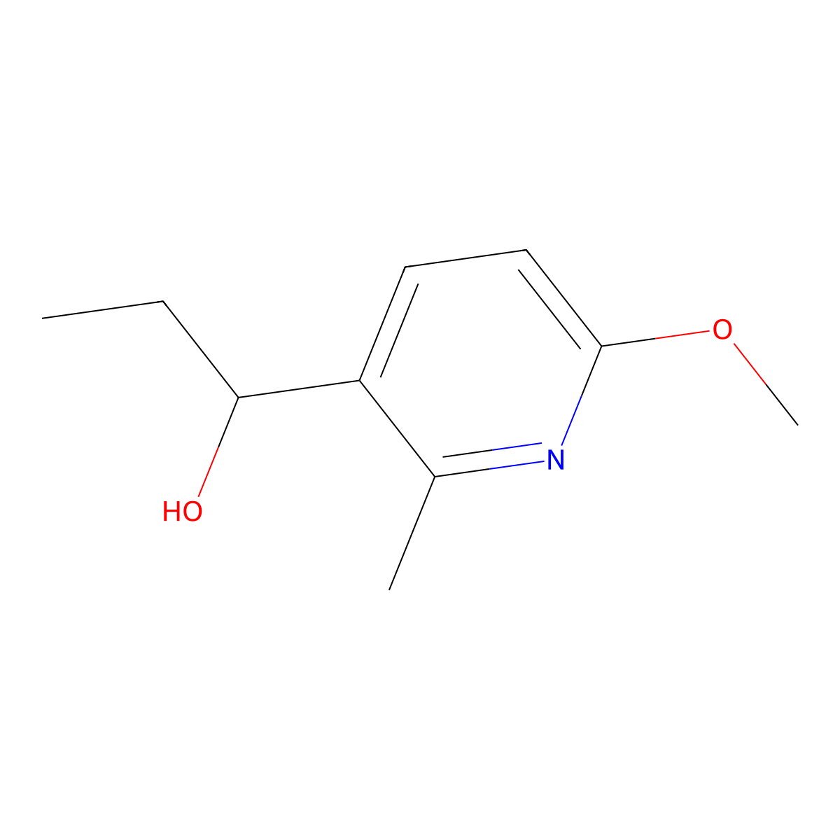 1-(6-Methoxy-2-methylpyridin-3-yl)propan-1-ol molecular structure, CAS 1207260-05-6