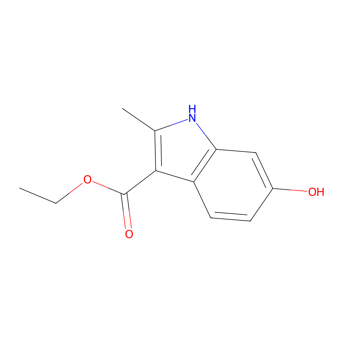 Ethyl 6-hydroxy-2-methyl-1H-indole-3-carboxylate molecular structure, CAS 120729-49-9