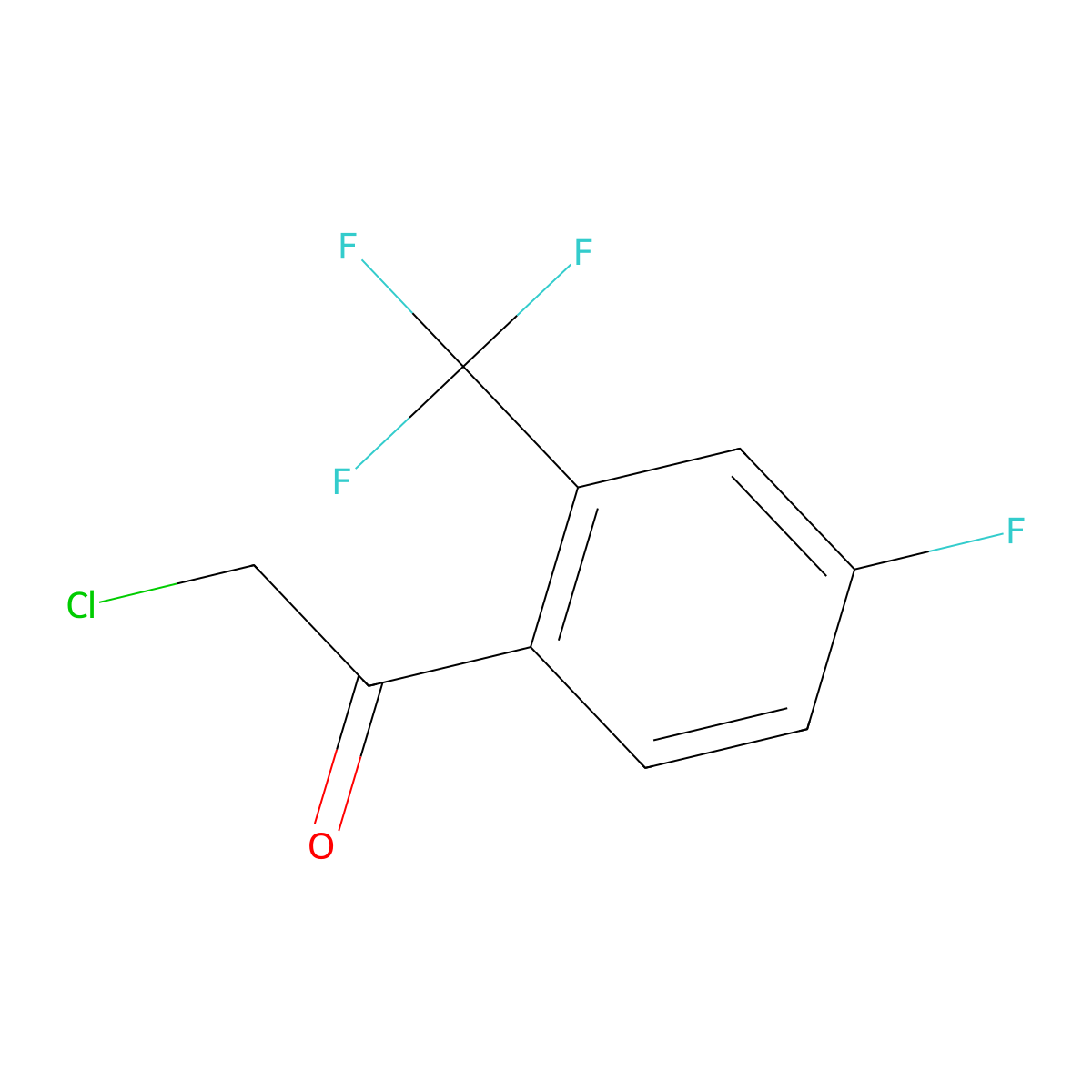 2-Chloro-1-[4-fluoro-2-(trifluoromethyl)phenyl]ethan-1-one molecular structure, CAS 1207290-98-9
