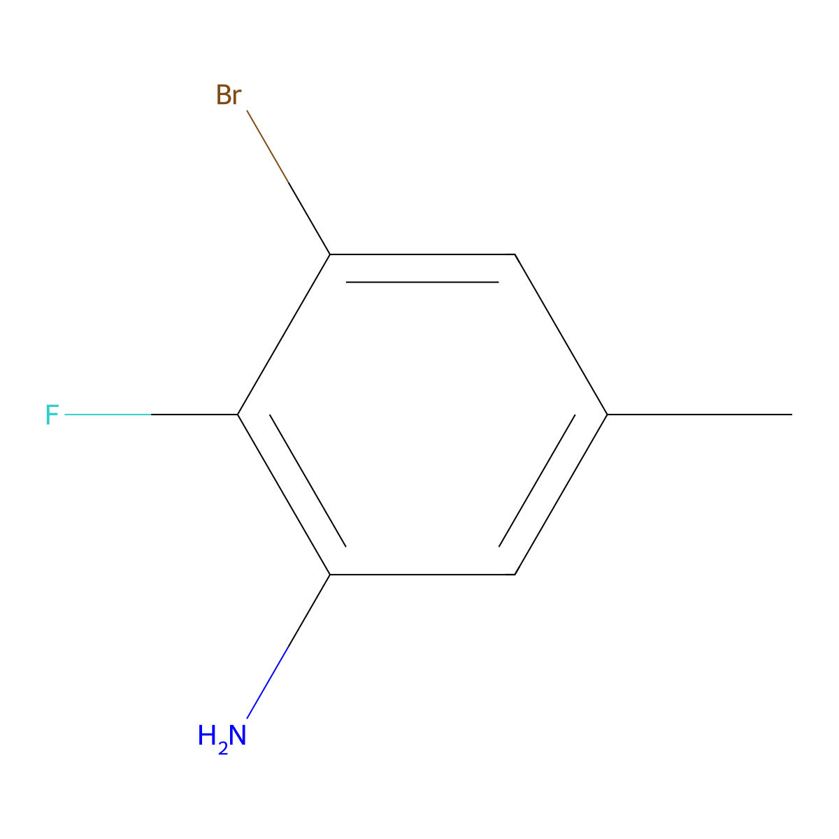 3-Bromo-2-fluoro-5-methylaniline molecular structure, CAS 1207319-71-8