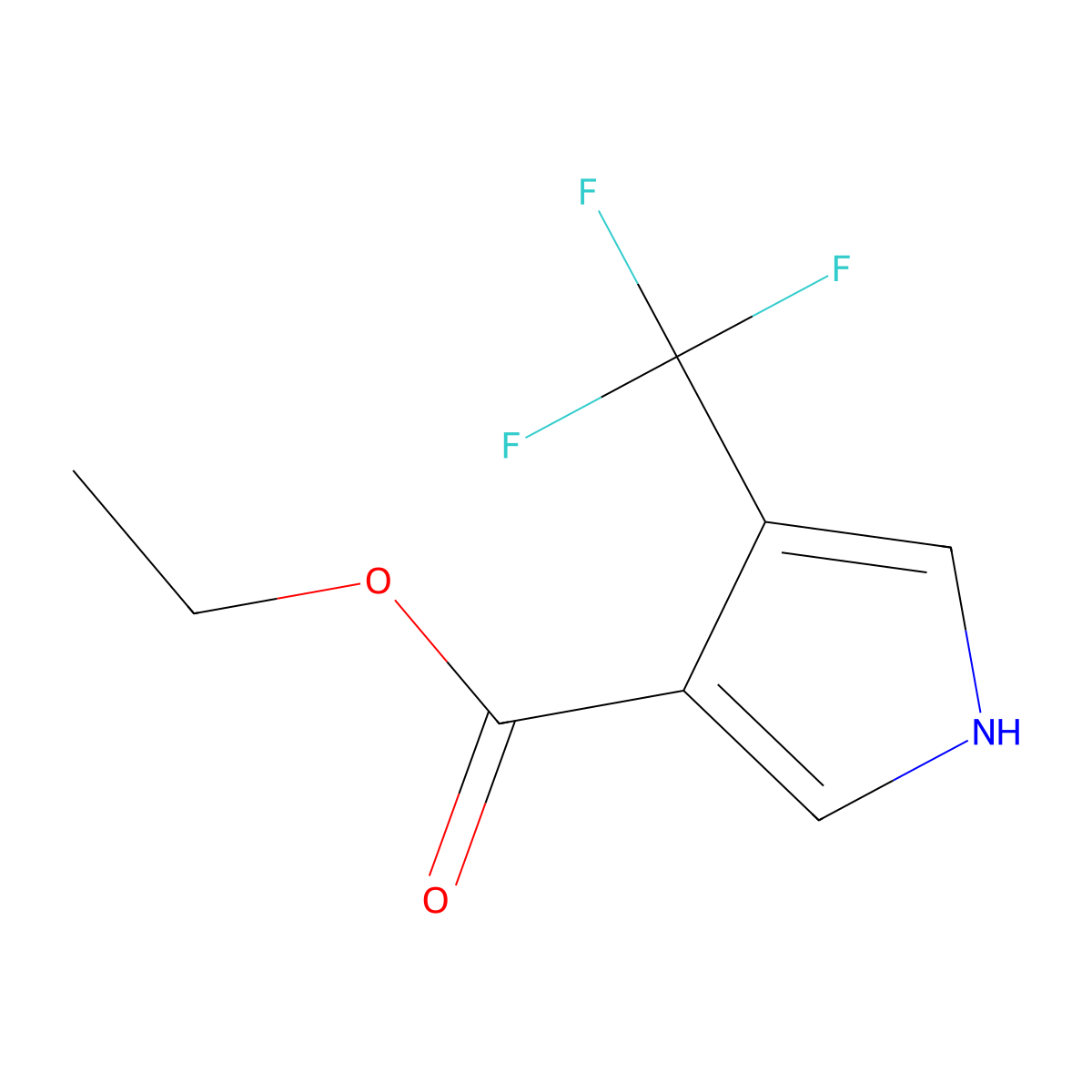 ethyl 4-(trifluoromethyl)-1H-pyrrole-3-carboxylate molecular structure, CAS 120732-04-9