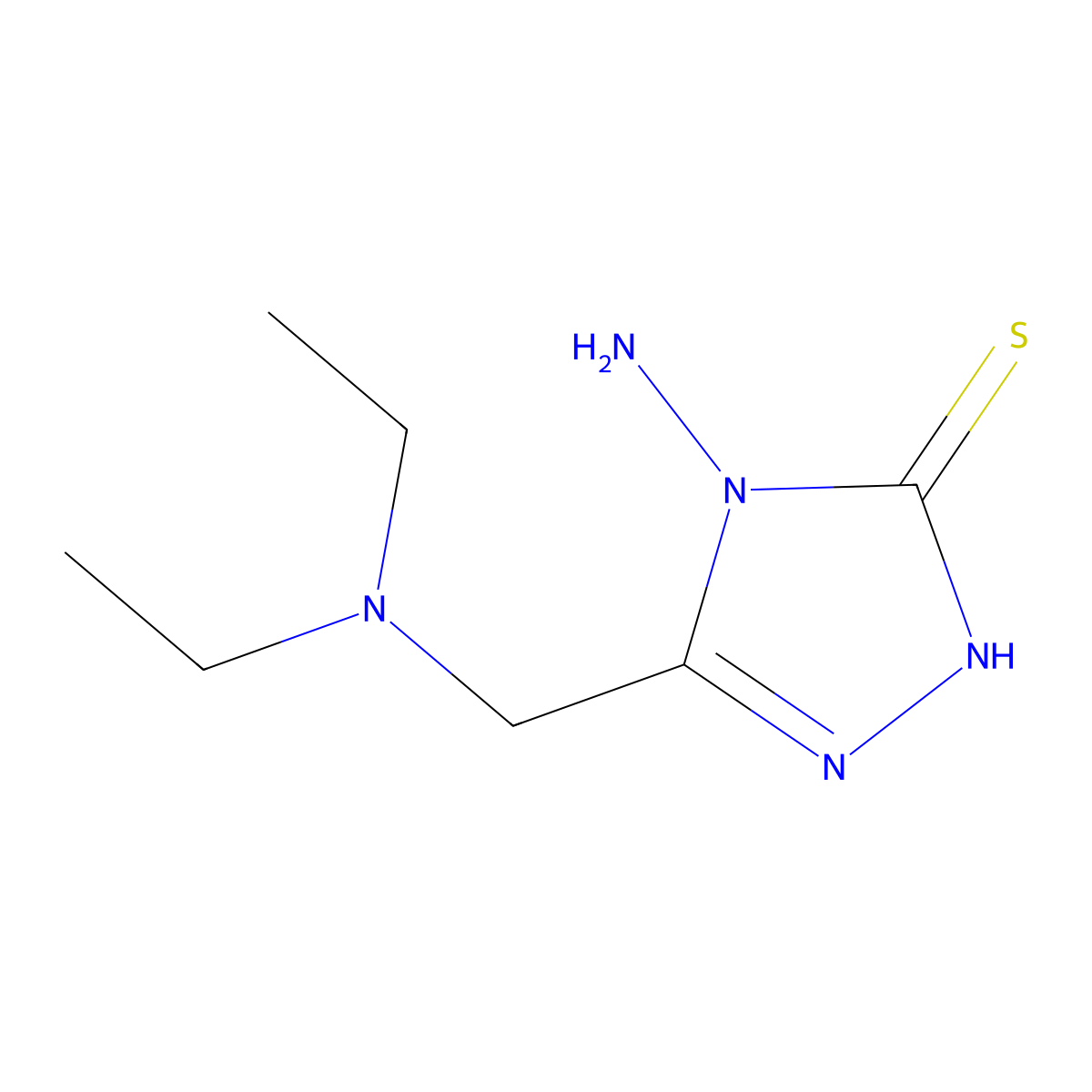 4-amino-5-[(diethylamino)methyl]-4H-1,2,4-triazole-3-thiol molecular structure, CAS 1207326-91-7