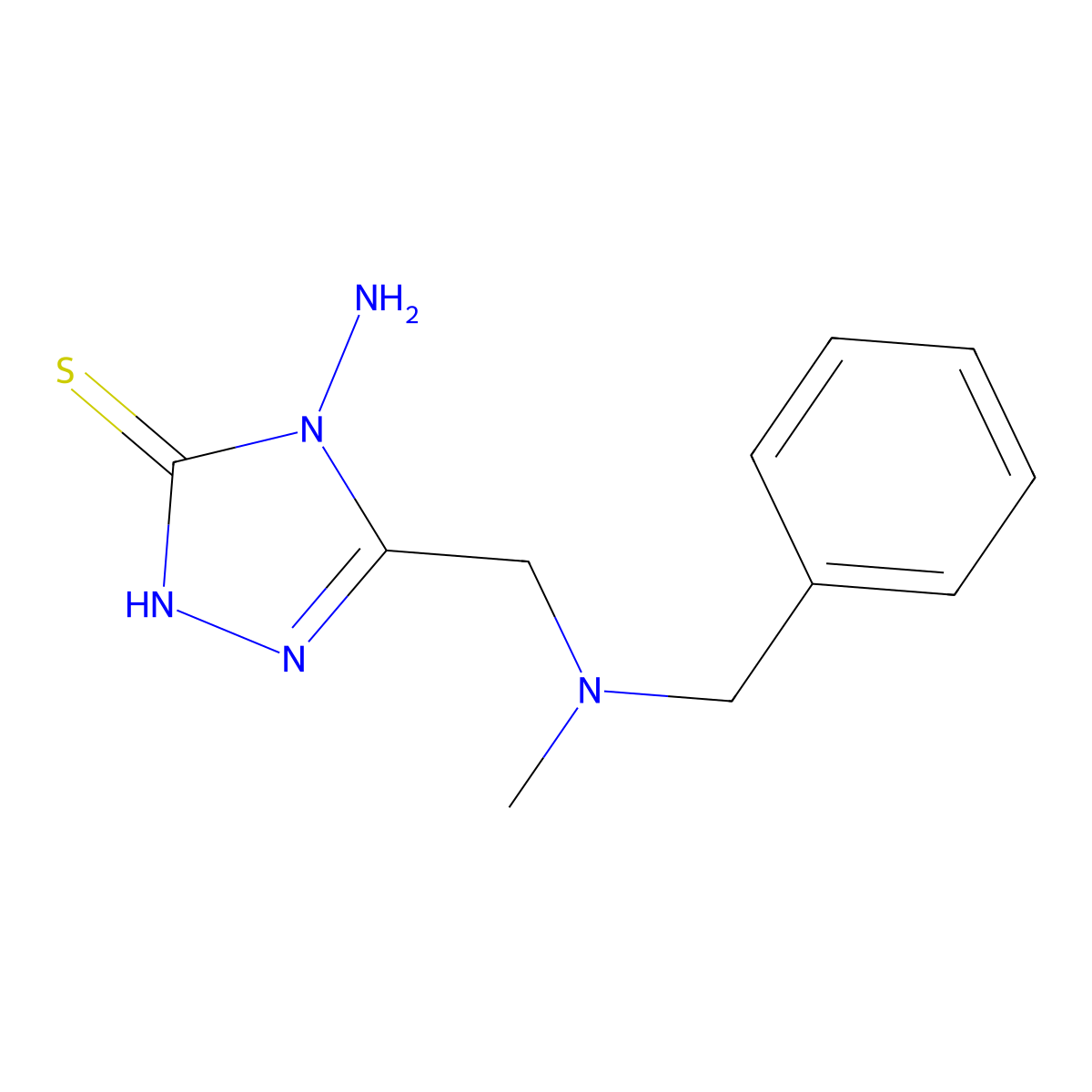 4-amino-5-{[benzyl(methyl)amino]methyl}-4H-1,2,4-triazole-3-thiol molecular structure, CAS 1207326-92-8