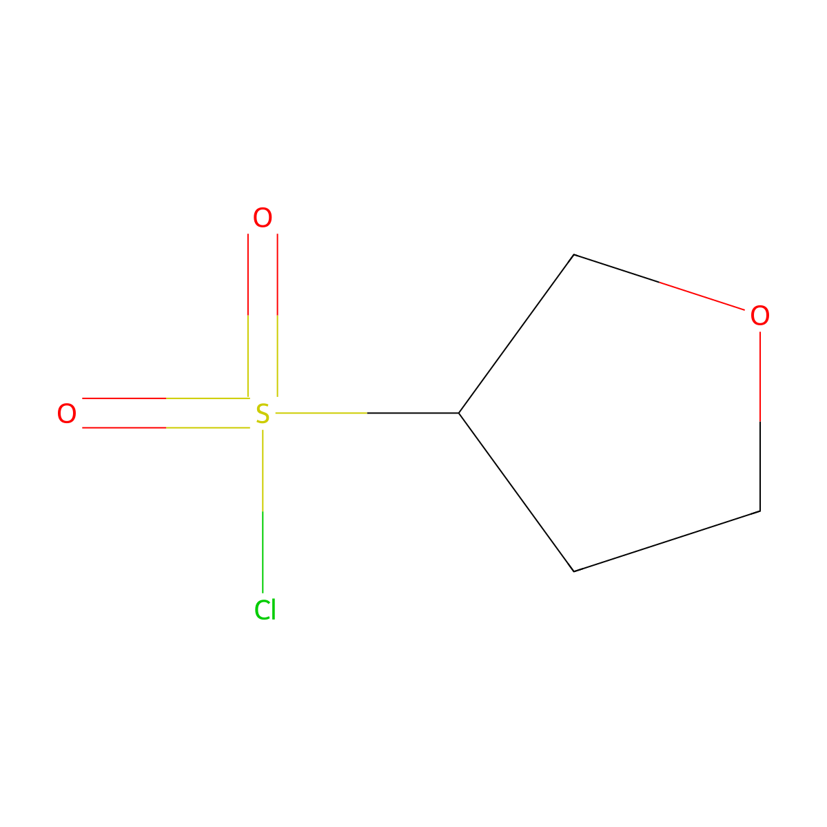 Oxolane-3-sulfonyl chloride molecular structure, CAS 1207346-29-9