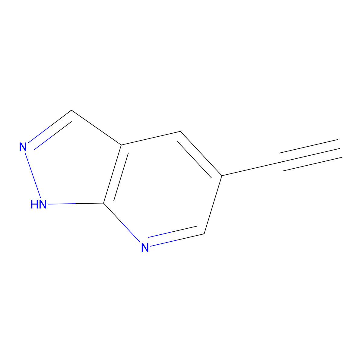 5-ethynyl-1H-pyrazolo[3,4-b]pyridine molecular structure, CAS 1207351-15-2