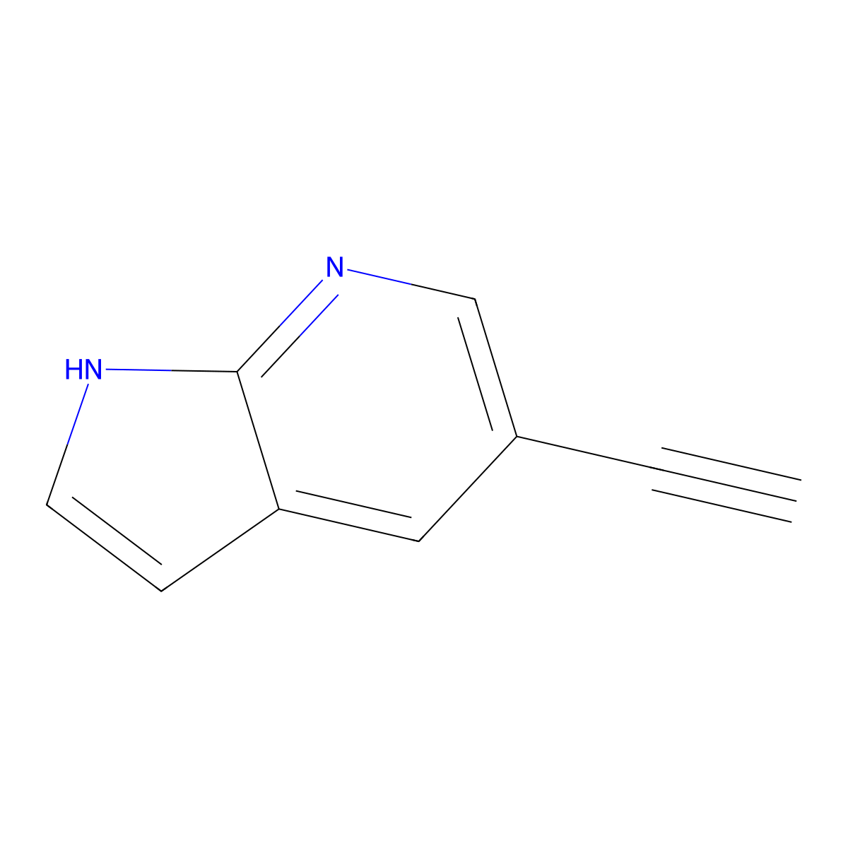 5-ethynyl-1H-pyrrolo[2,3-b]pyridine molecular structure, CAS 1207351-16-3