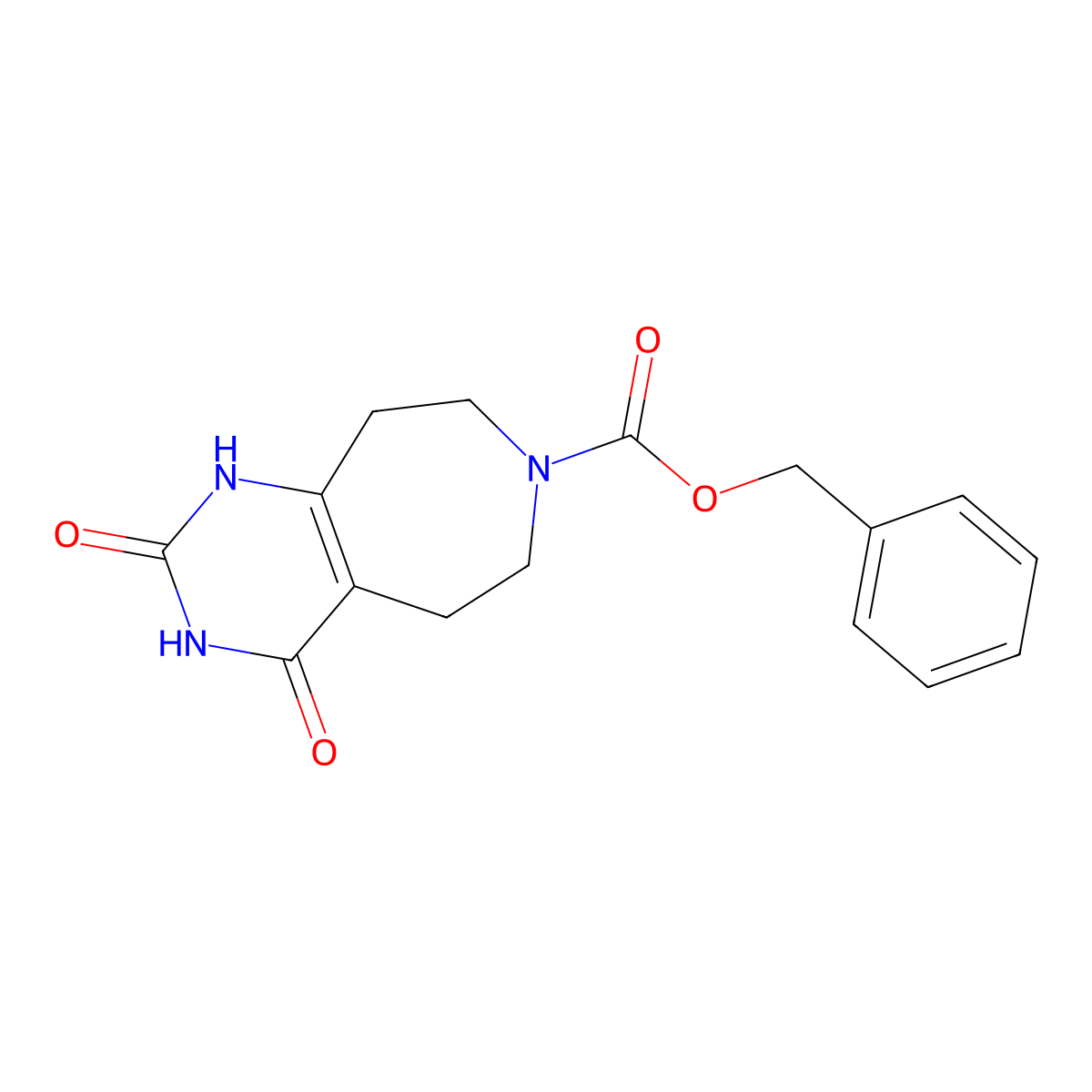Benzyl 2,4-dioxo-3,4,5,6,8,9-hexahydro-1H-pyrimido[4,5-d]azepine-7(2H)-carboxylate molecular structure, CAS 1207369-43-4