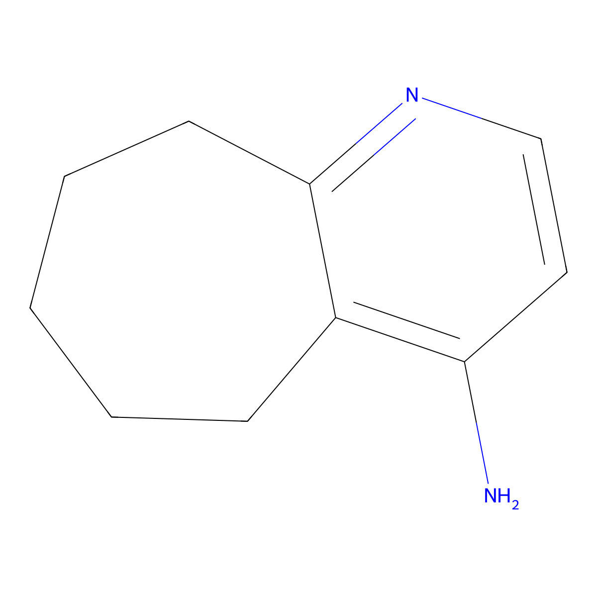 5H,6H,7H,8H,9H-cyclohepta[b]pyridin-4-amine molecular structure, CAS 120738-17-2