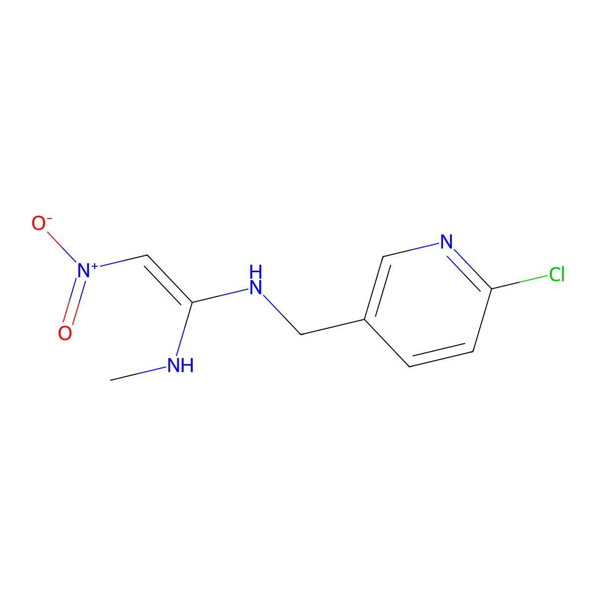 1,1-Ethenediamine, N-[(6-chloro-3-pyridinyl)methyl]-N'-methyl-2-nitro- molecular structure, CAS 120738-58-1