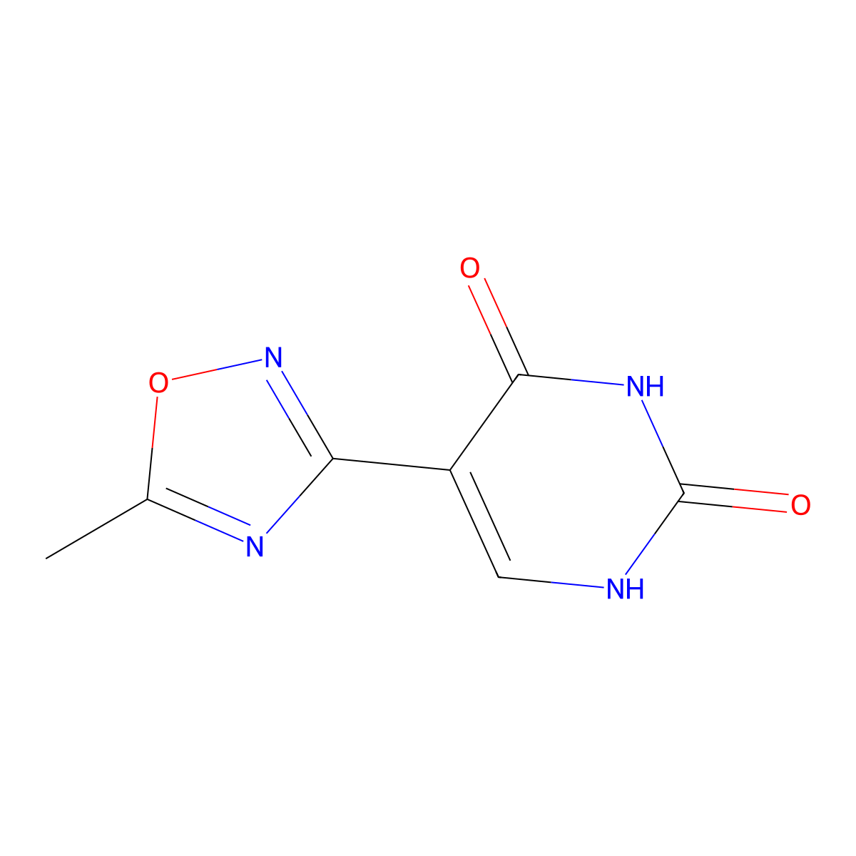 5-(5-Methyl-1,2,4-oxadiazol-3-yl)-1,2,3,4-tetrahydropyrimidine-2,4-dione molecular structure, CAS 1207380-97-9