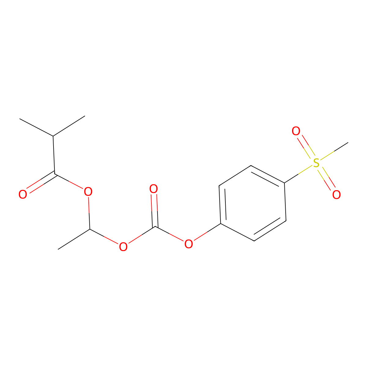 1-[(4-Methanesulfonylphenoxycarbonyl)oxy]ethyl 2-methylpropanoate molecular structure, CAS 1207383-11-6