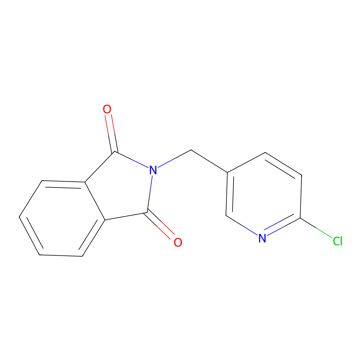 2-((6-Chloropyridin-3-yl)methyl)isoindoline-1,3-dione molecular structure, CAS 120739-60-8