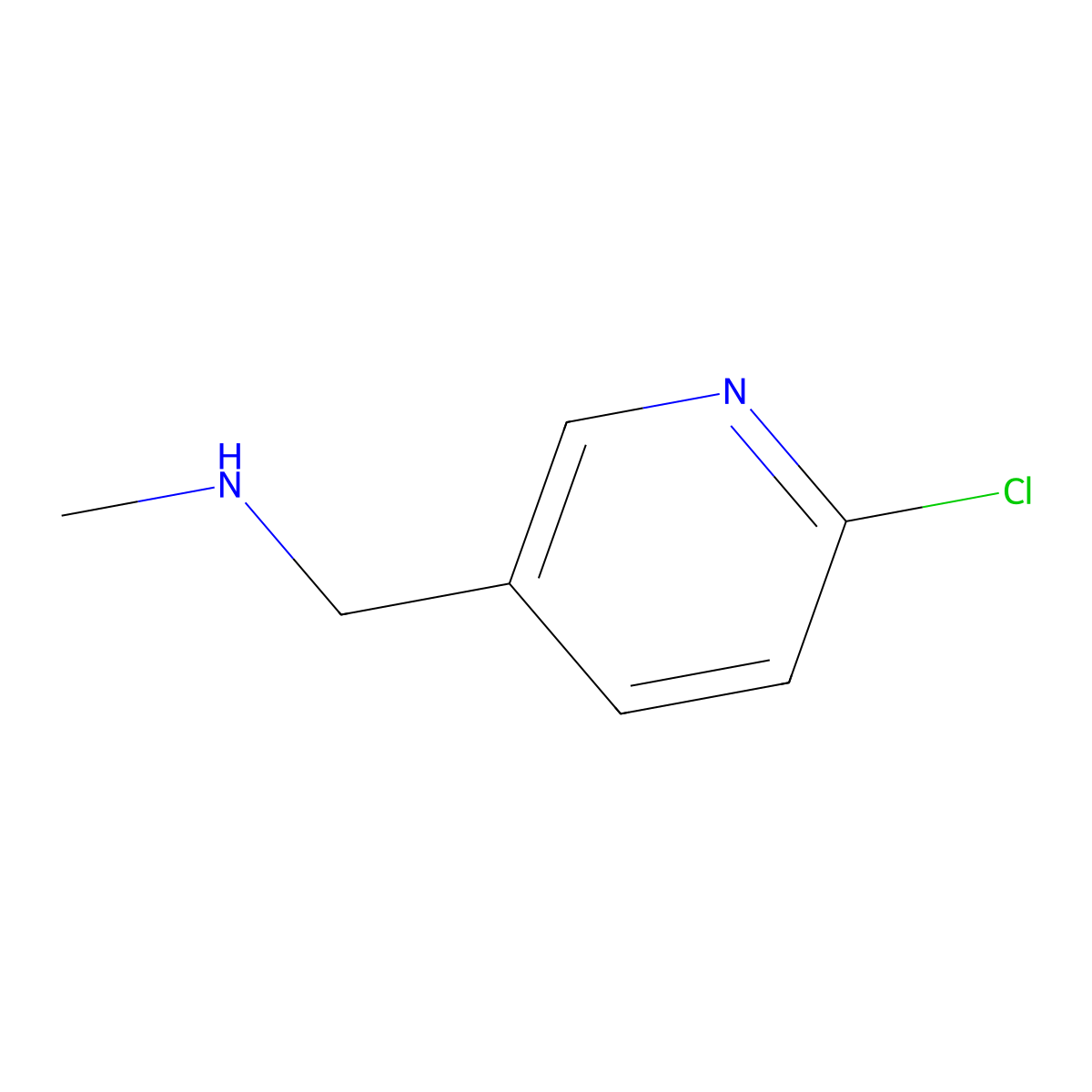 6-Chloro-N-methyl-3-pyridinemethanamine molecular structure, CAS 120739-62-0
