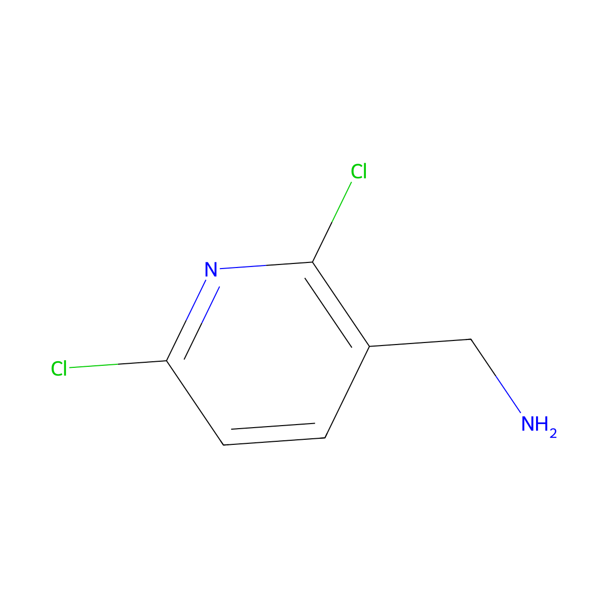 (2,6-Dichloropyridin-3-YL)methanamine molecular structure, CAS 120739-71-1