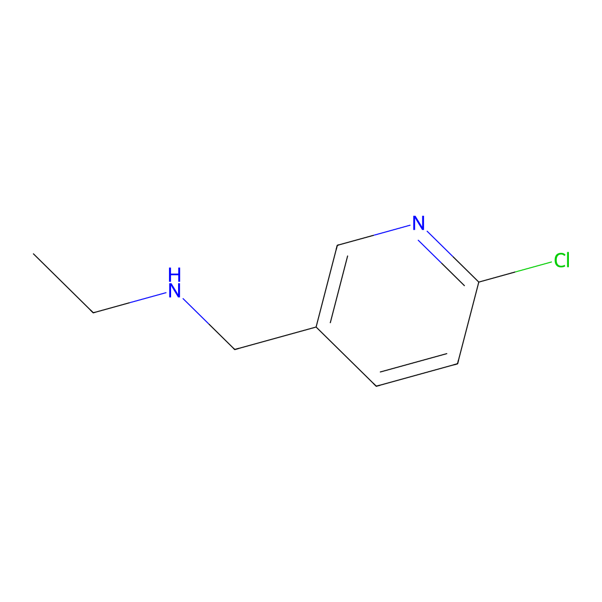 N-((6-Chloropyridin-3-yl)methyl)ethanamine molecular structure, CAS 120739-77-7