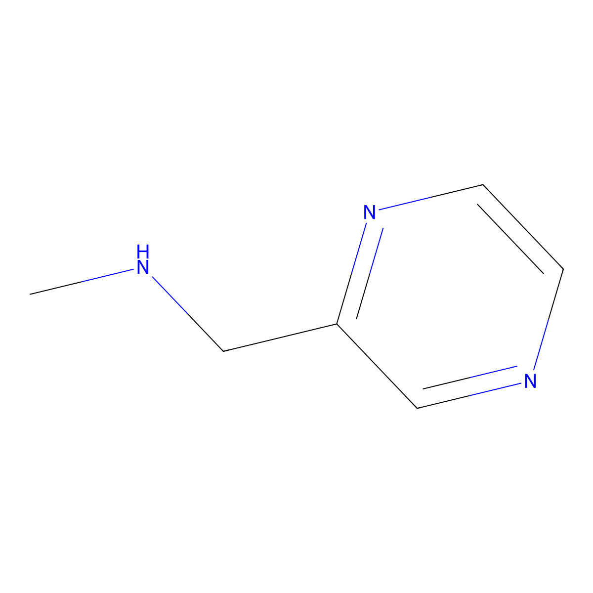 N-methyl-1-(pyrazin-2-yl)methanamine molecular structure, CAS 120739-79-9