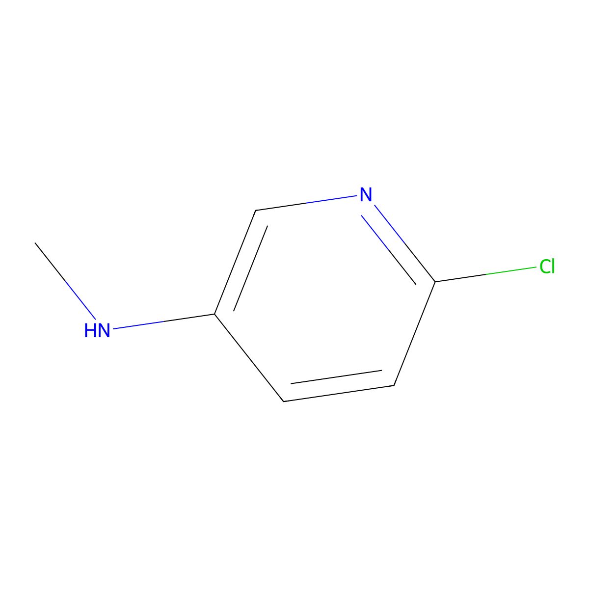 6-chloro-N-methylpyridin-3-amine molecular structure, CAS 120739-84-6