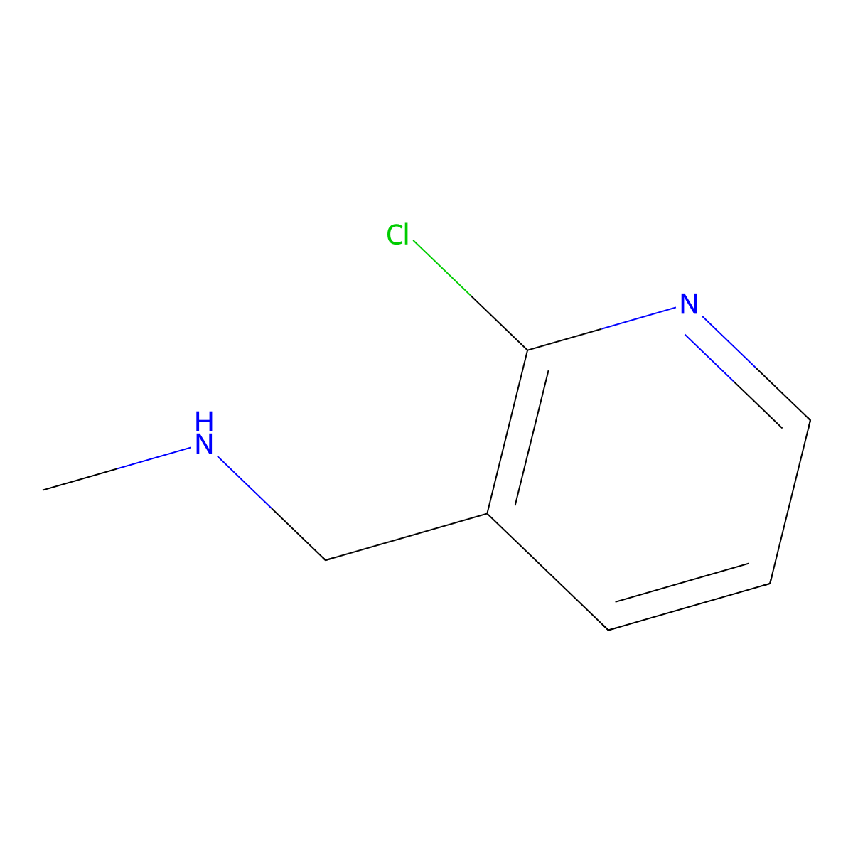 2-Chloro-3-[(methylamino)methyl]pyridine molecular structure, CAS 120739-88-0