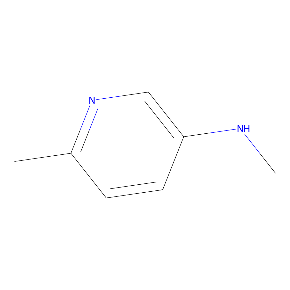 N,6-dimethylpyridin-3-amine molecular structure, CAS 120739-89-1