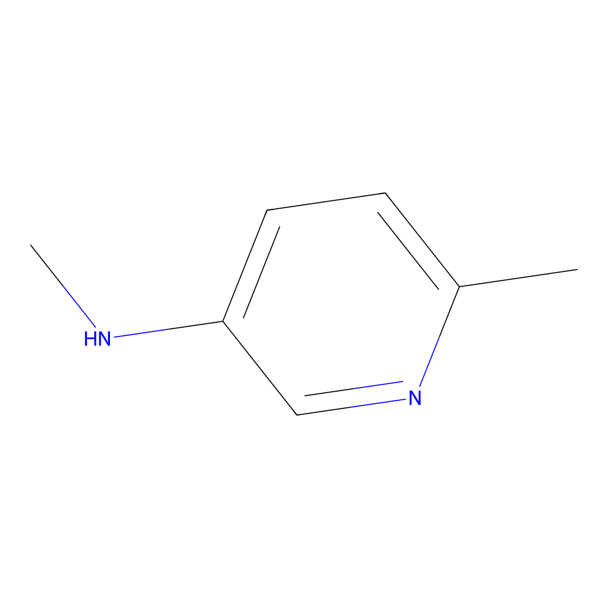 N,6-dimethylpyridin-3-amine molecular structure, CAS 120739-89-1
