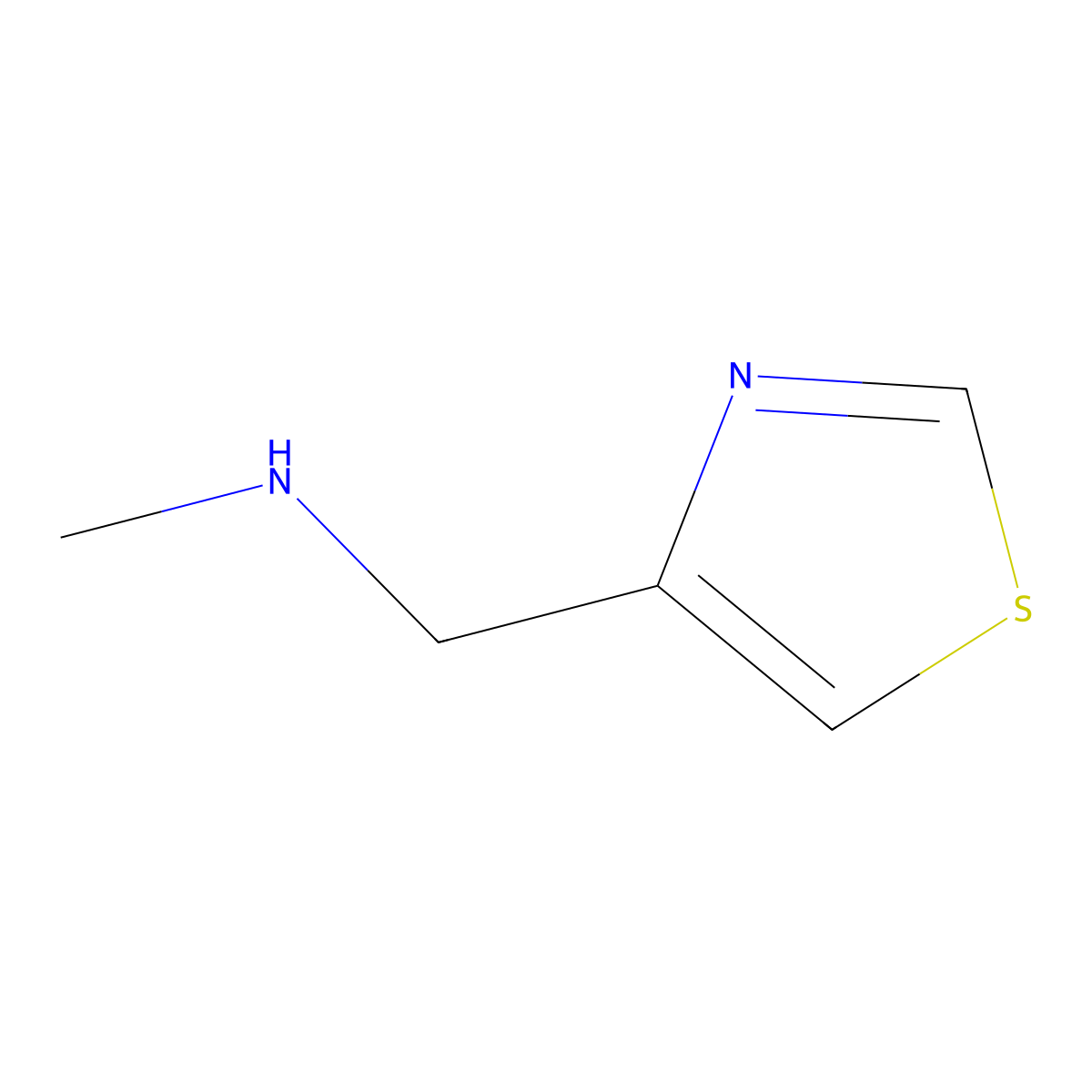 Methyl(1,3-thiazol-4-ylmethyl)amine molecular structure, CAS 120739-94-8